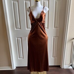 Vici Copper Satin Dress